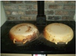 Hob Plates Restored before cleaning